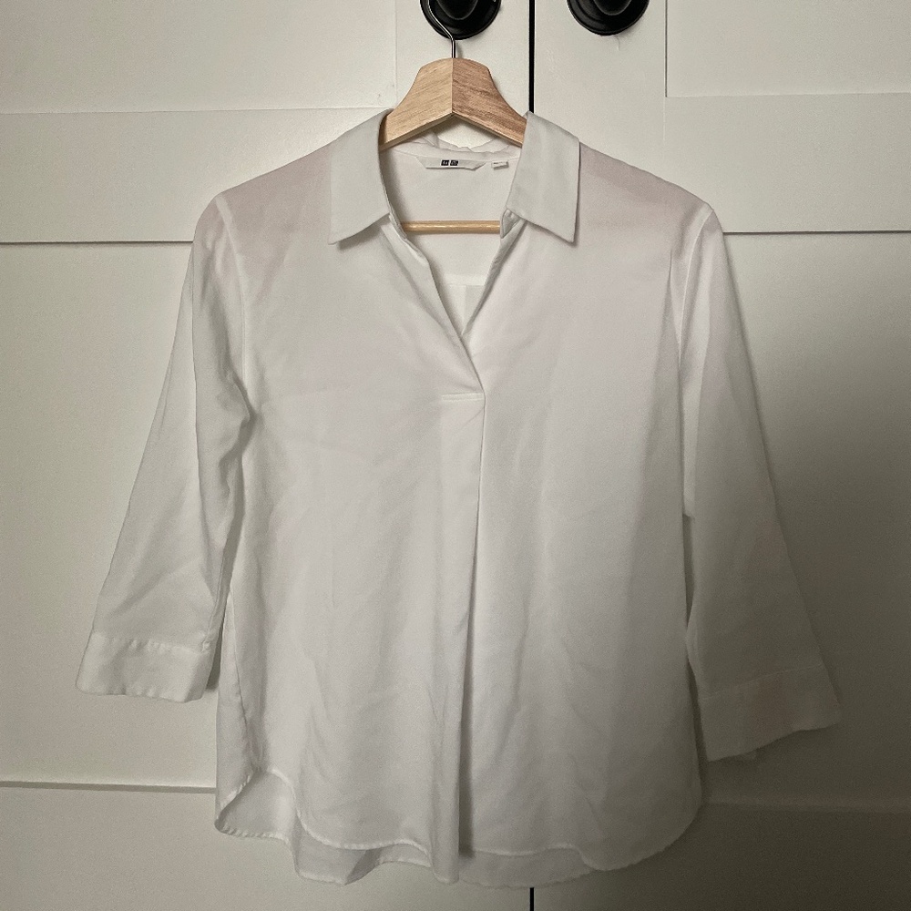 Uniqlo White Blouse NWOT
